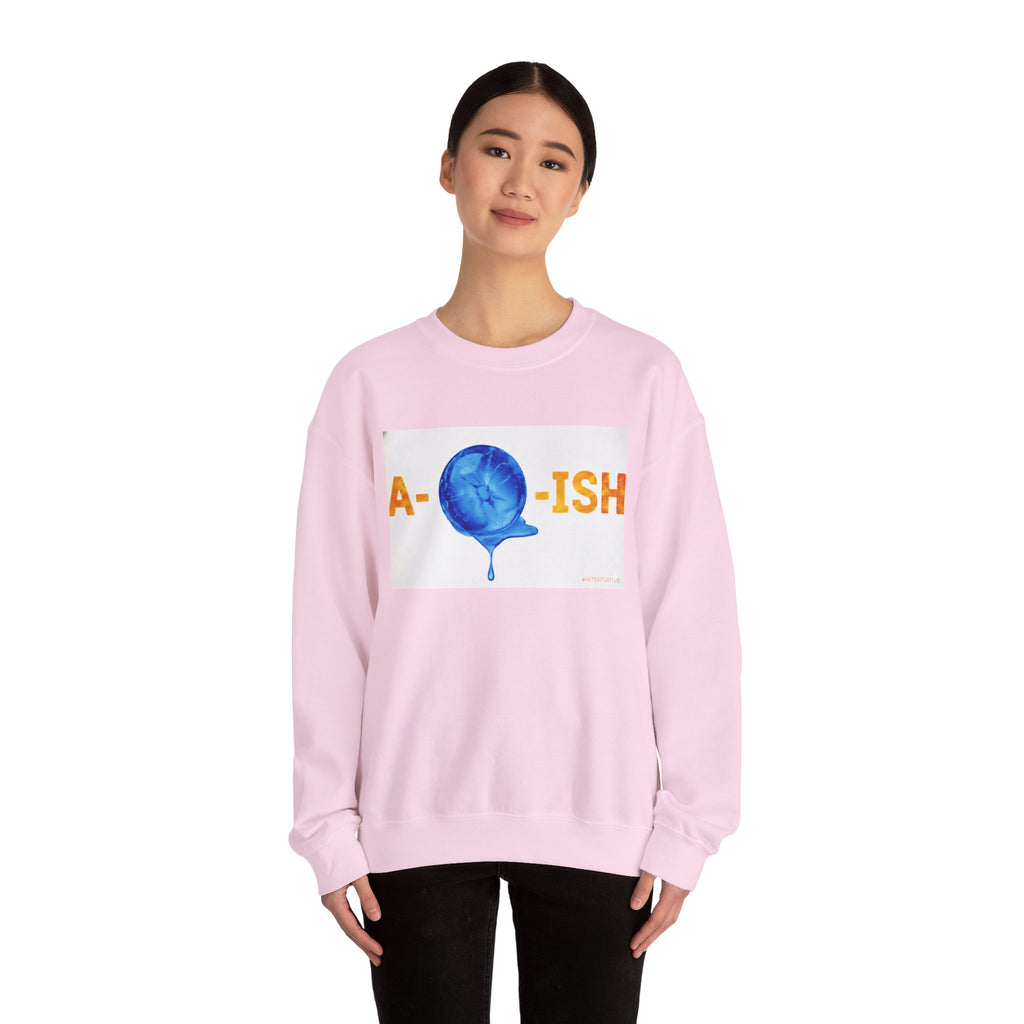 Crewneck Sweatshirt — Abolish ICE Glitch Graphic with “#IntentSim” Backprint
