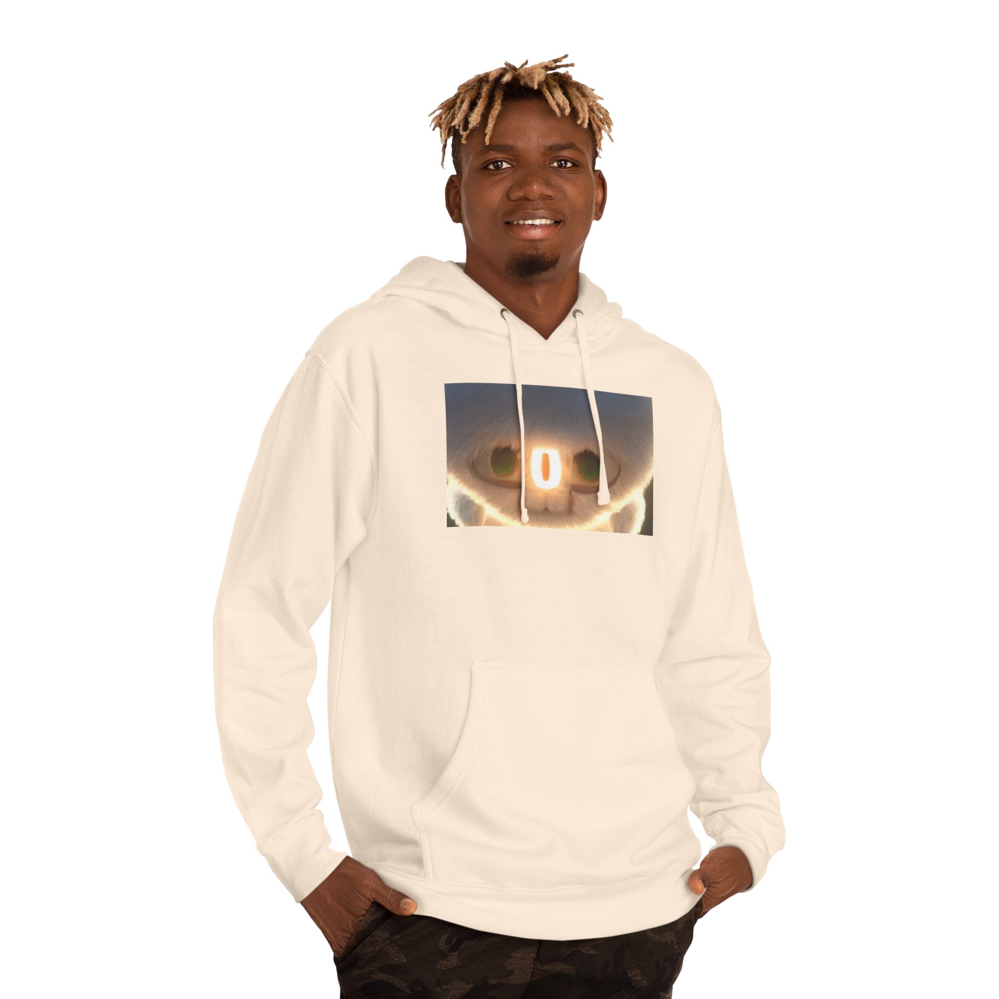 Creepy Smile Hoodie — Glowing Skull Face Graphic Sweatshirt