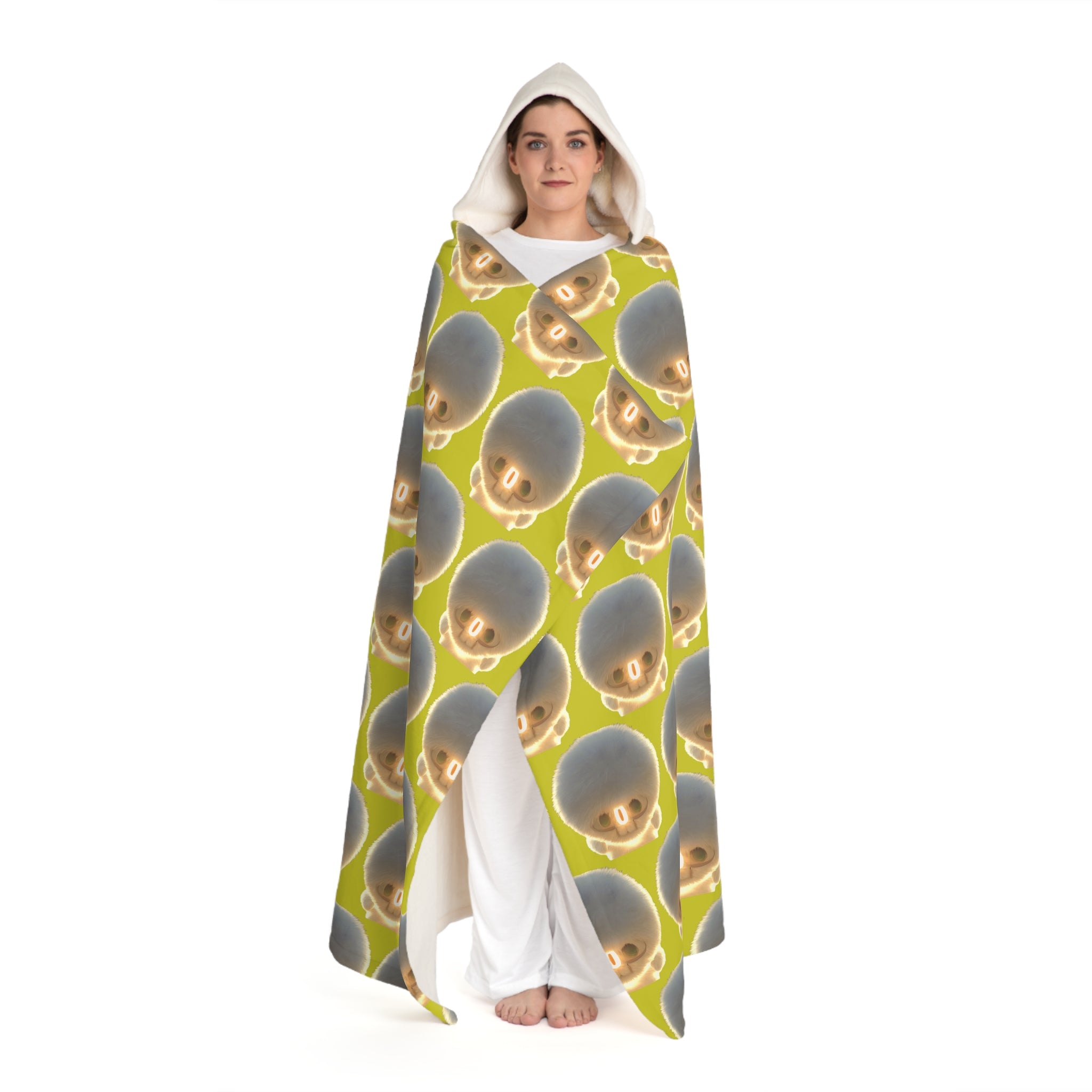 Hooded Sherpa Blanket – IntentSim[on] Pattern Cozy Fleece Throw