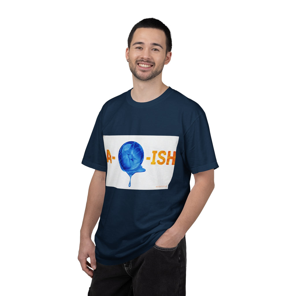Abolish Ice IntentSim[on] Graphic T-Shirt — Playful Blue Drip Design