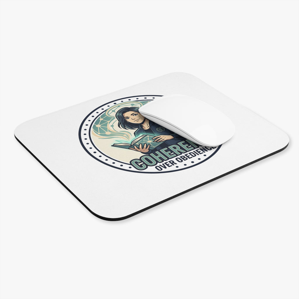 Coherence Over Obedience IntentSim[on] Mouse Pad — Empowering Witchy Desk Mat