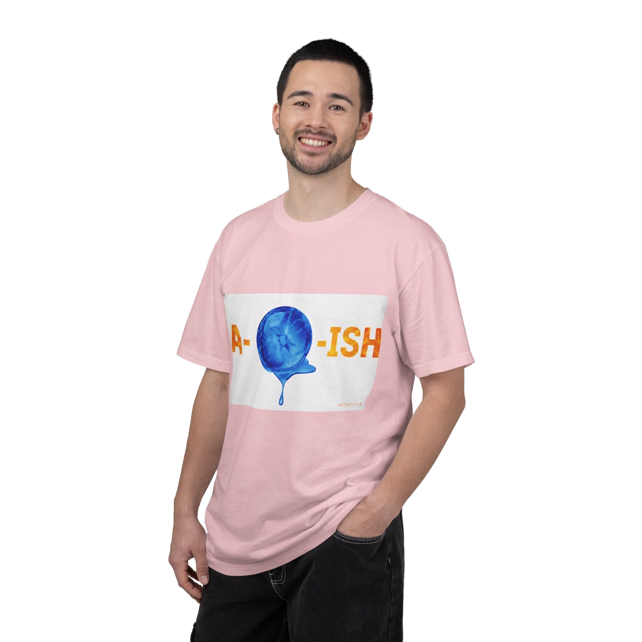 Abolish Ice IntentSim[on] Graphic T-Shirt — Playful Blue Drip Design