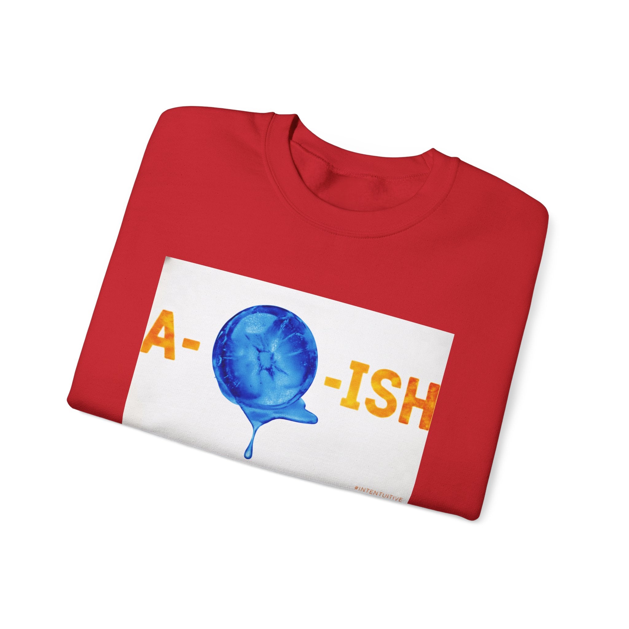Crewneck Sweatshirt — Abolish ICE Glitch Graphic with “#IntentSim” Backprint
