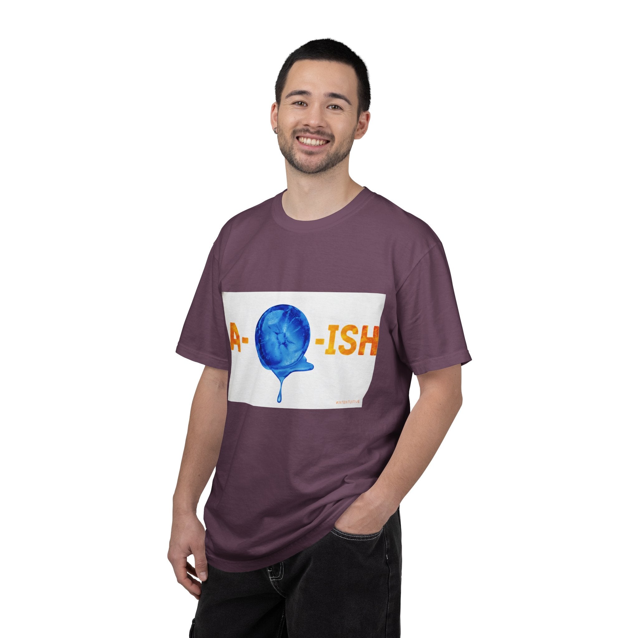 Abolish Ice IntentSim[on] Graphic T-Shirt — Playful Blue Drip Design