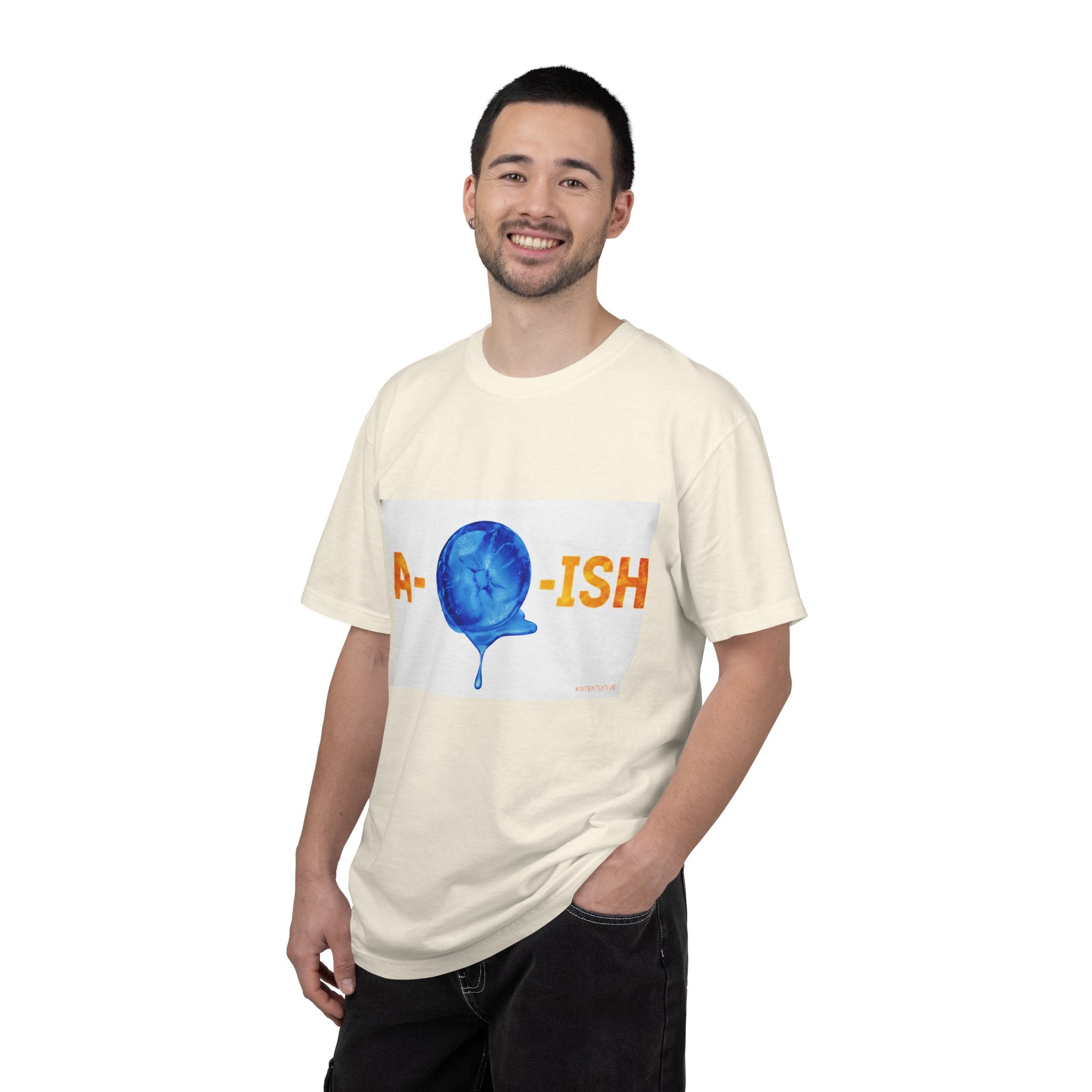 Abolish Ice IntentSim[on] Graphic T-Shirt — Playful Blue Drip Design