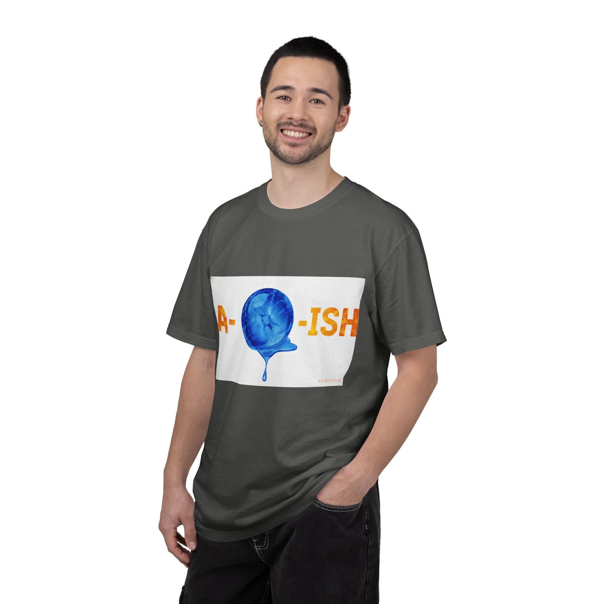 Abolish Ice IntentSim[on] Graphic T-Shirt — Playful Blue Drip Design