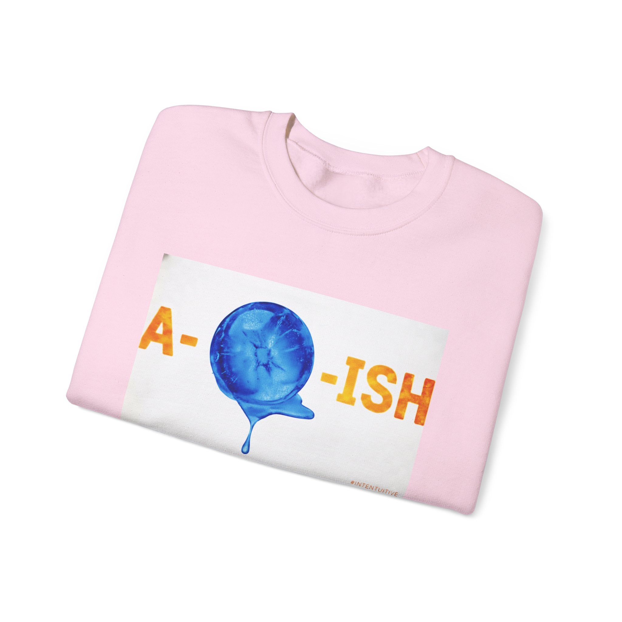 Crewneck Sweatshirt — Abolish ICE Glitch Graphic with “#IntentSim” Backprint