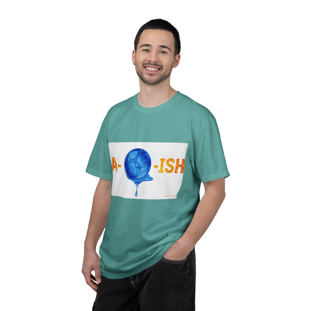 Abolish Ice IntentSim[on] Graphic T-Shirt — Playful Blue Drip Design