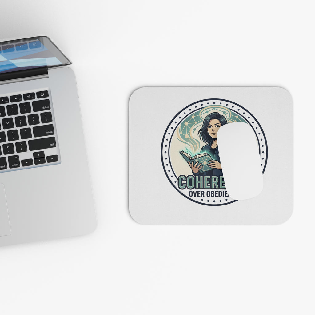 Coherence Over Obedience IntentSim[on] Mouse Pad — Empowering Witchy Desk Mat