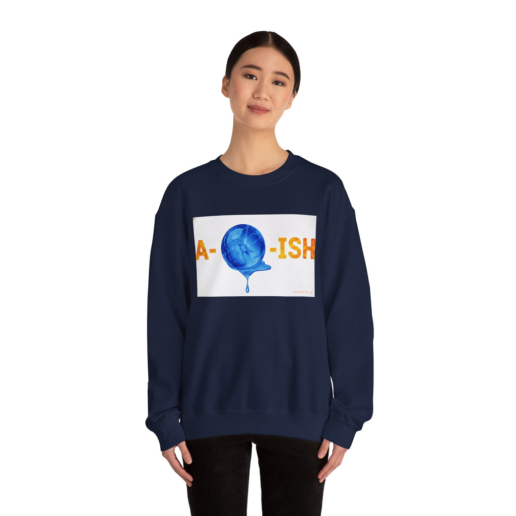 Crewneck Sweatshirt — Abolish ICE Glitch Graphic with “#IntentSim” Backprint
