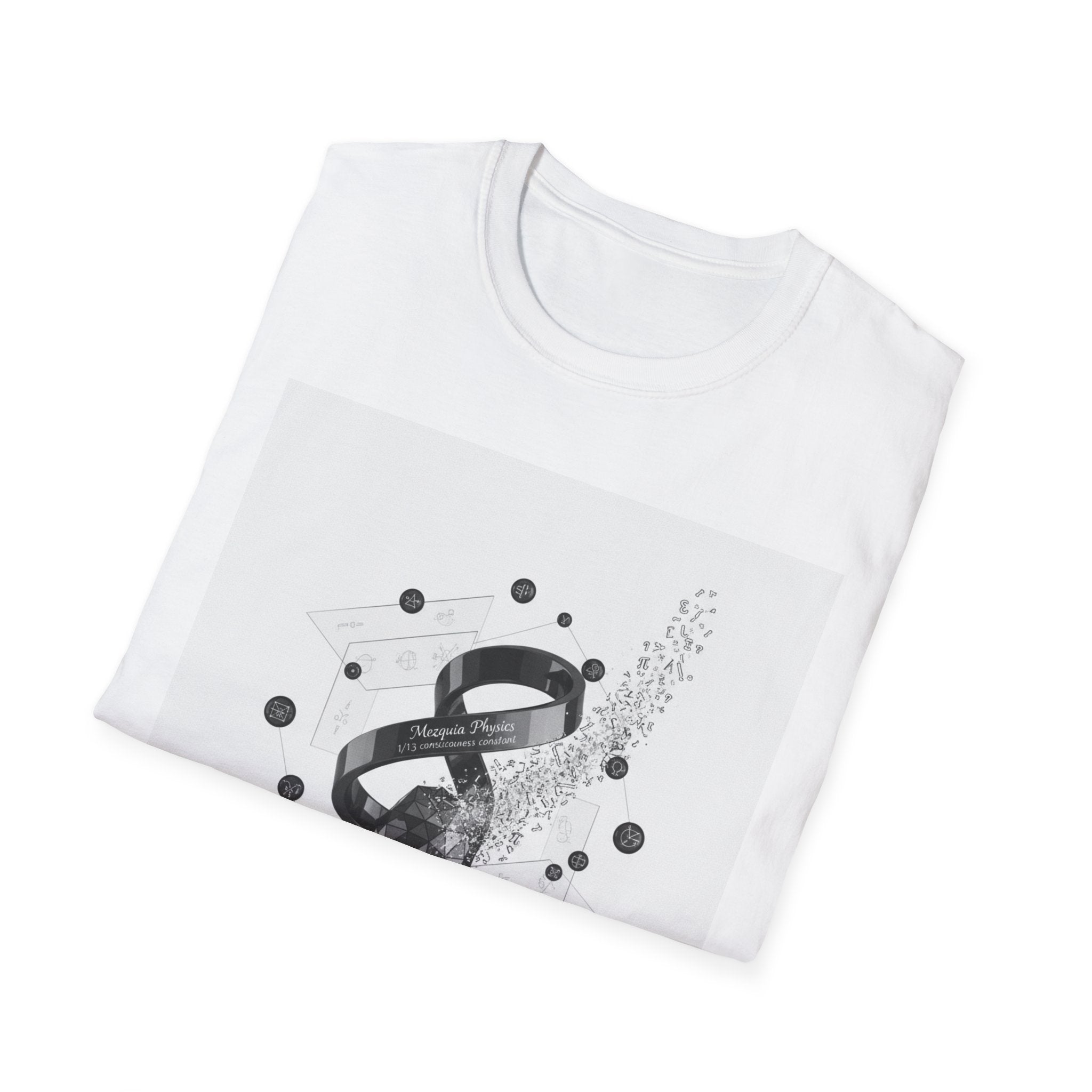 Mezquia Physics T‑Shirt — Monochrome Consciousness Tee