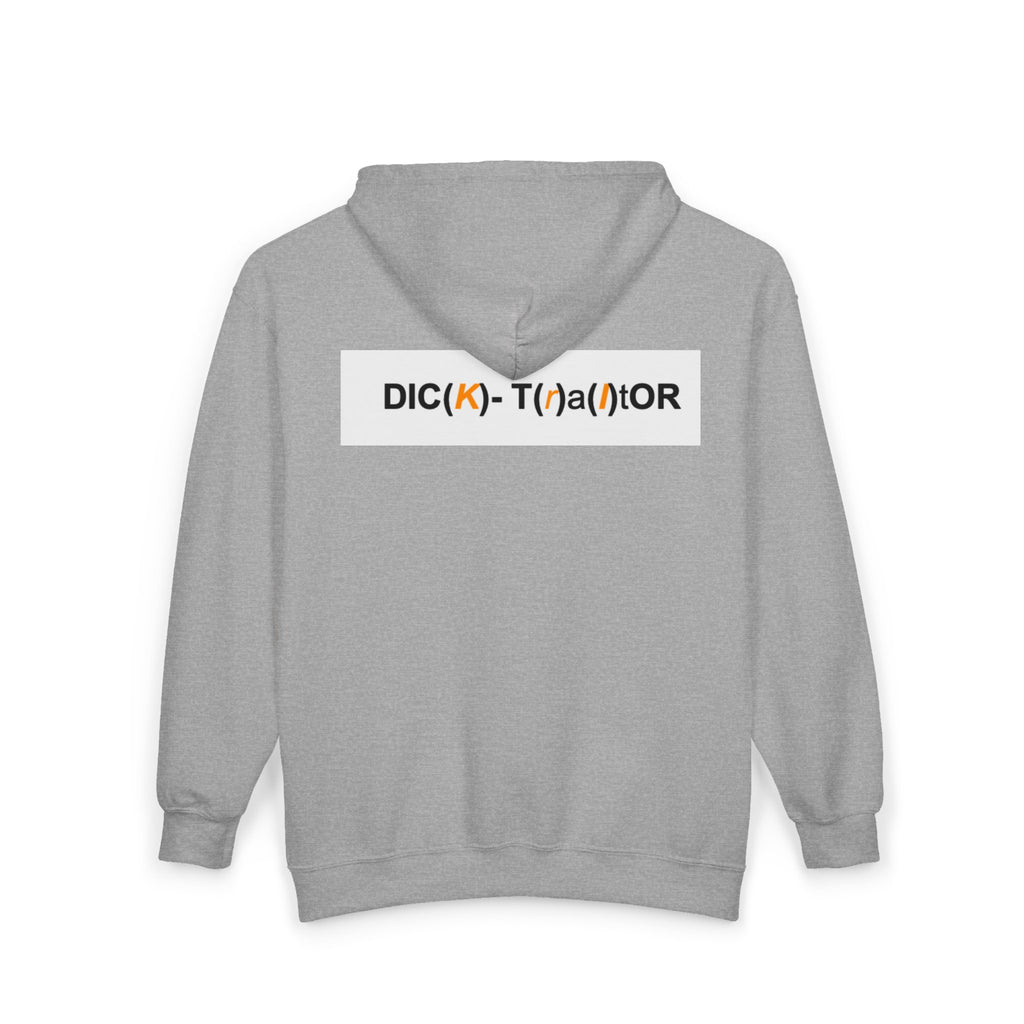 Researcher Hoodie — DIC(k)-T(a)tOR Logo Full‑Zip Sweatshirt