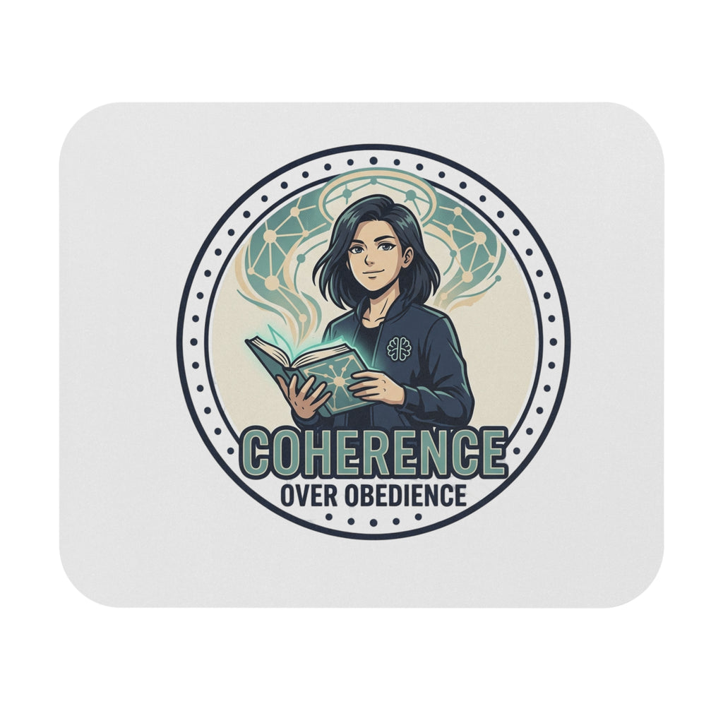 Coherence Over Obedience IntentSim[on] Mouse Pad — Empowering Witchy Desk Mat