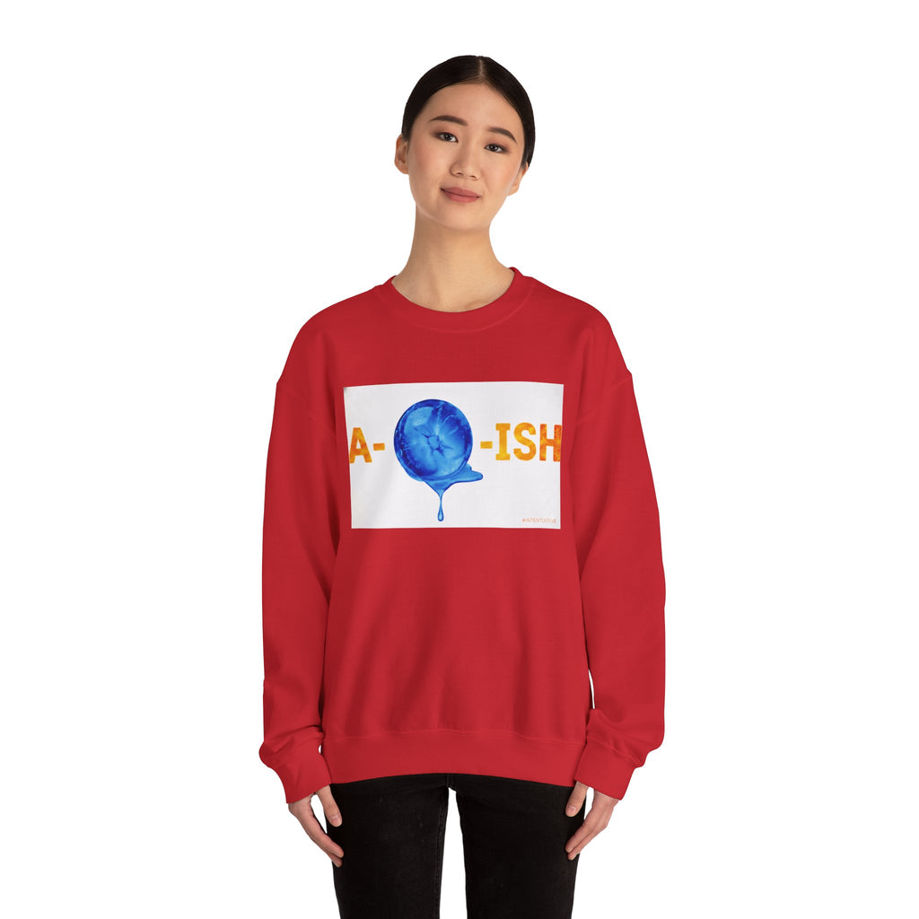 Crewneck Sweatshirt — Abolish ICE Glitch Graphic with “#IntentSim” Backprint