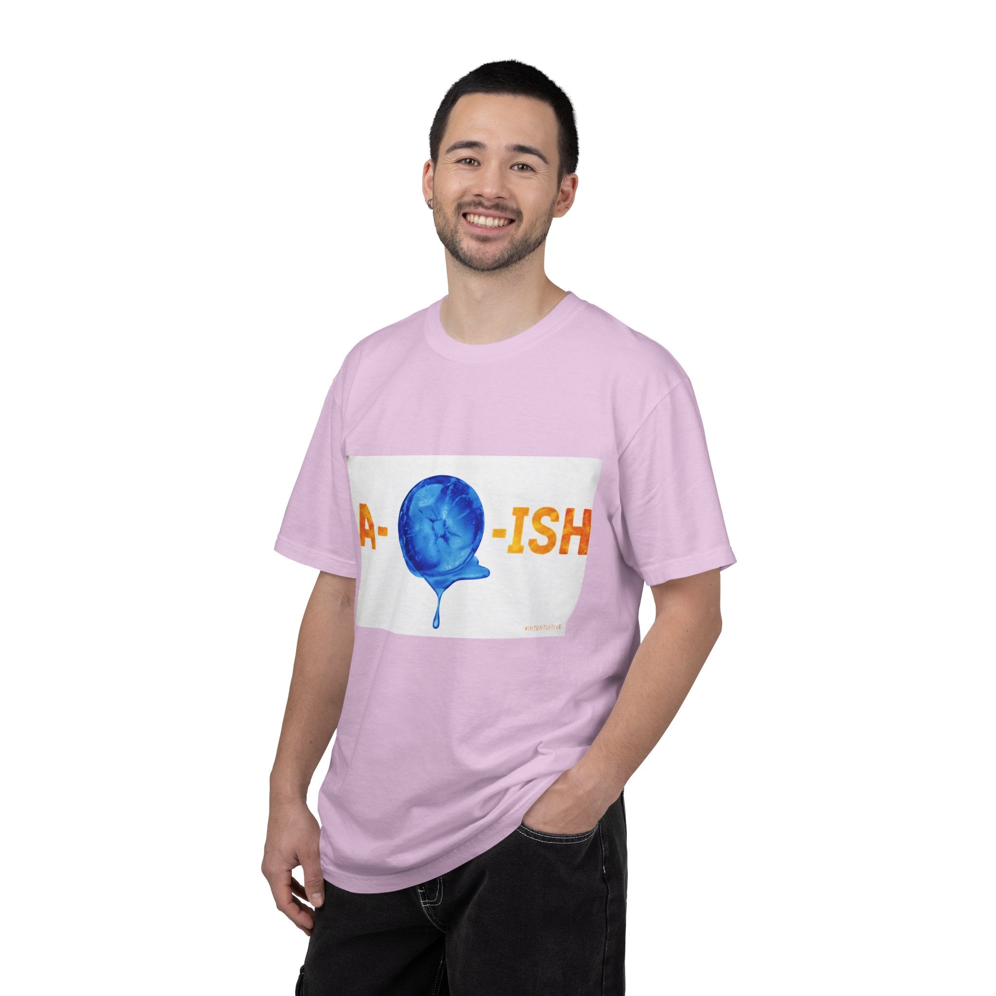 Abolish Ice IntentSim[on] Graphic T-Shirt — Playful Blue Drip Design